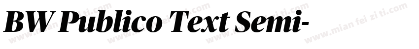BW Publico Text Semi字体转换